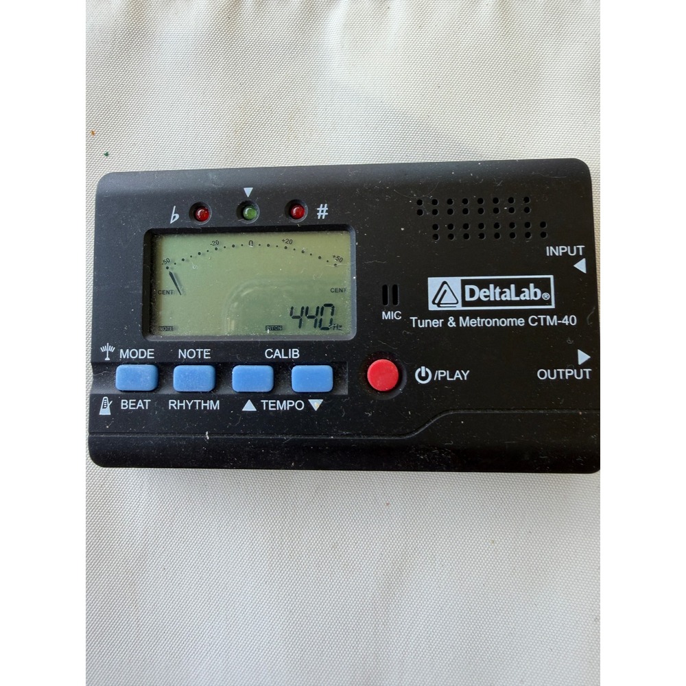 DeltaLab CTM-40 Digital Chromatic Tuner and Metronome Black CTM40